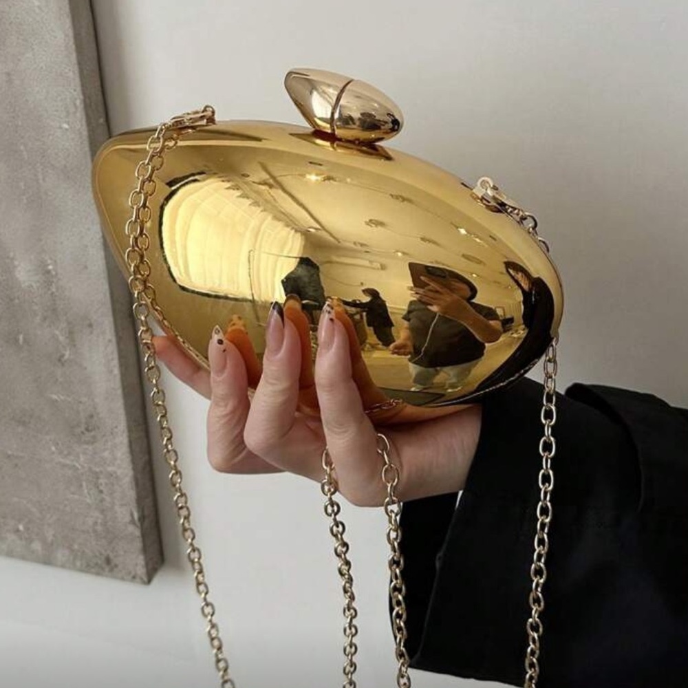 Gold Designer Women's Clutch